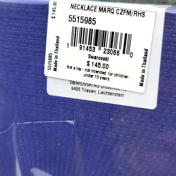 Swarovski Sparkling Dance Crystal Glass Silver Necklace - Picture 3 of 5